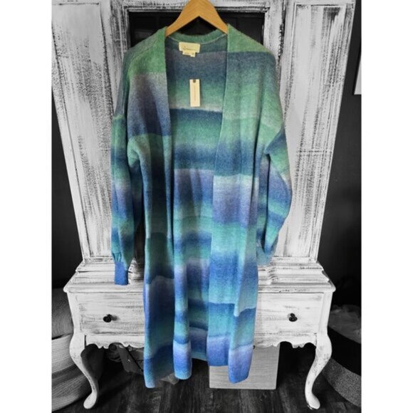 NWT, Anthropologie Ombre Stripe Duster Sweater - Picture 8 of 8